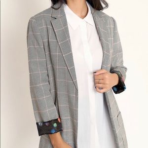 BlackMilk Plaid Black Blazer - Limited
